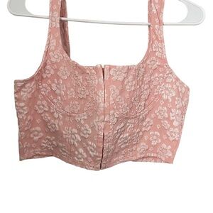 Wild Fable Pink Floral Crop Top